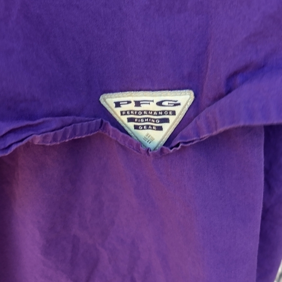 Men's Columbia PFG Performance Fishing Gear Vented Purple Shirt XXL PFG - Picture 5 of 5